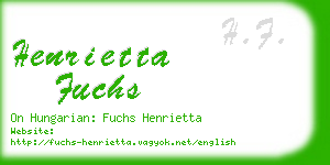 henrietta fuchs business card